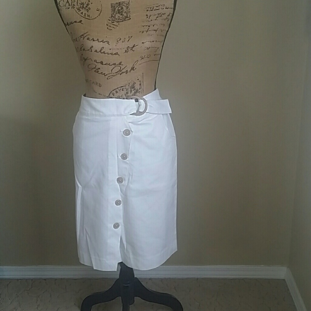 White  Lined Skirt